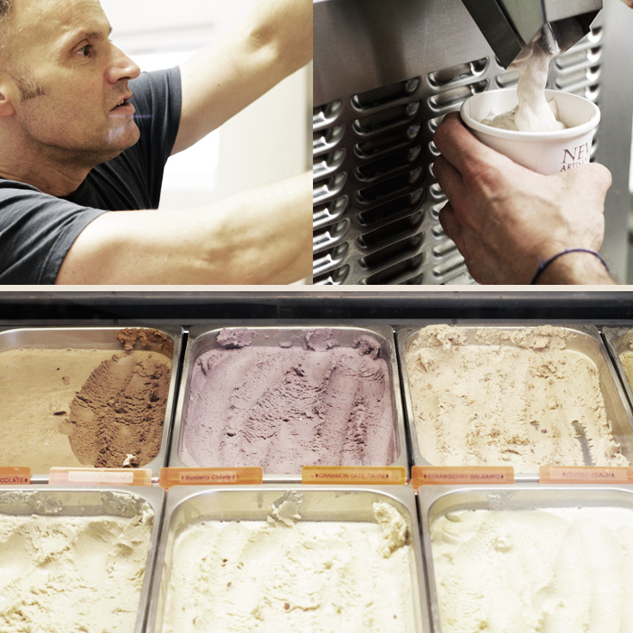 {Leo Neveux making his small batch ice creams}